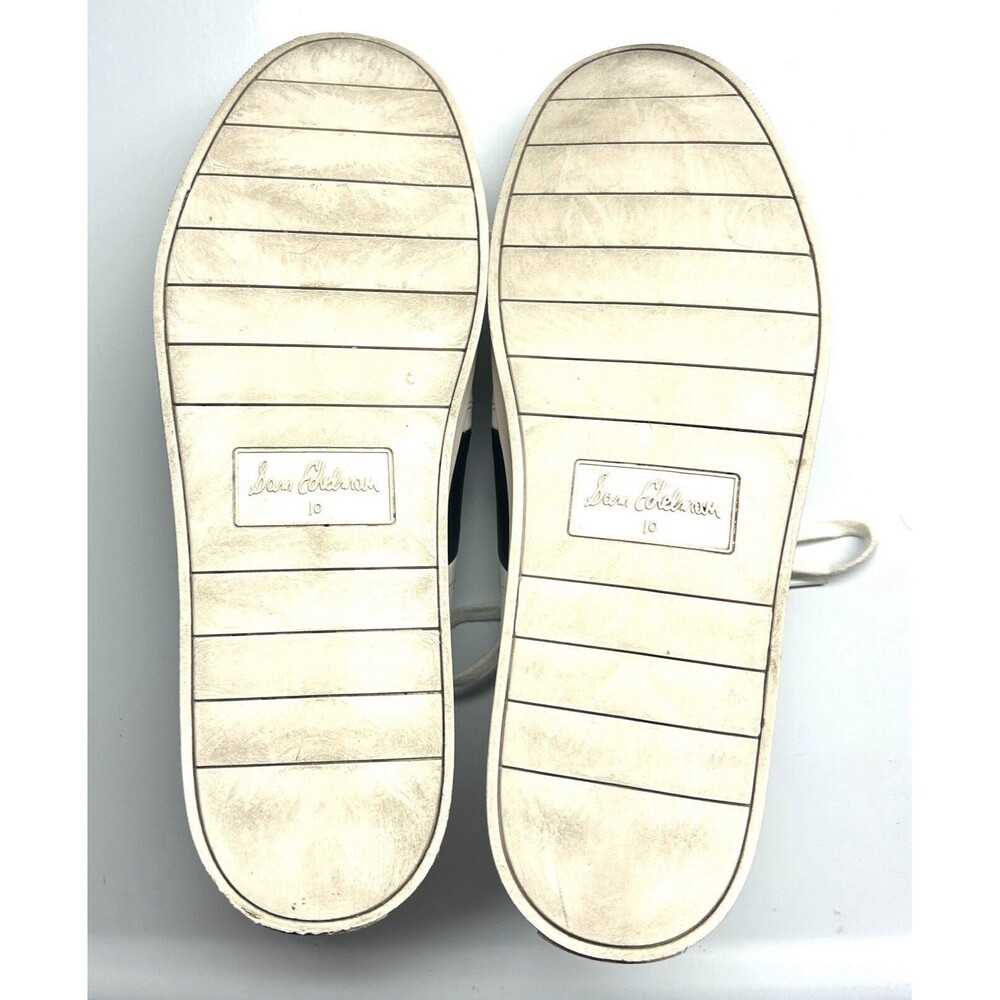 Sam Edelman Enna Casual Sneakers Womens Size 10 White Leather Athletic Shoes - Picture 5 of 5